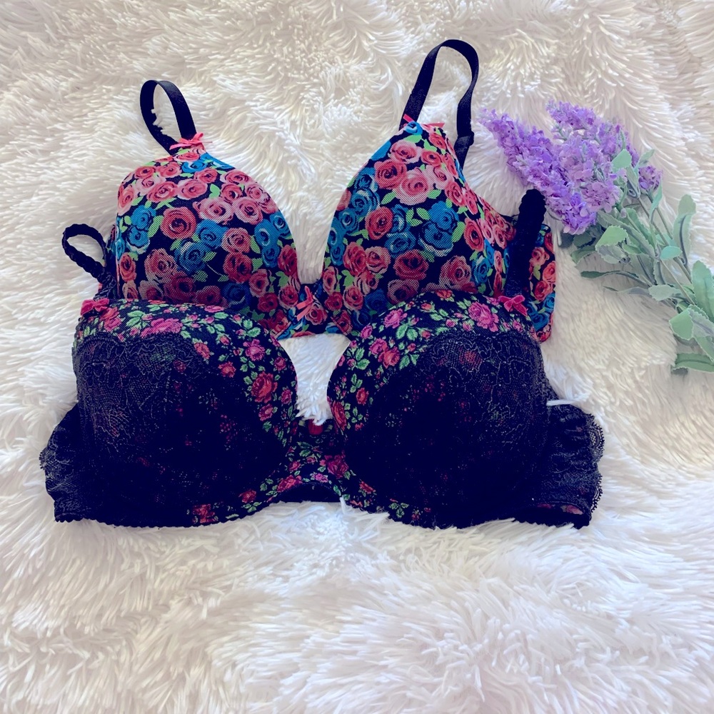 Floral Lace Women's Bra Set